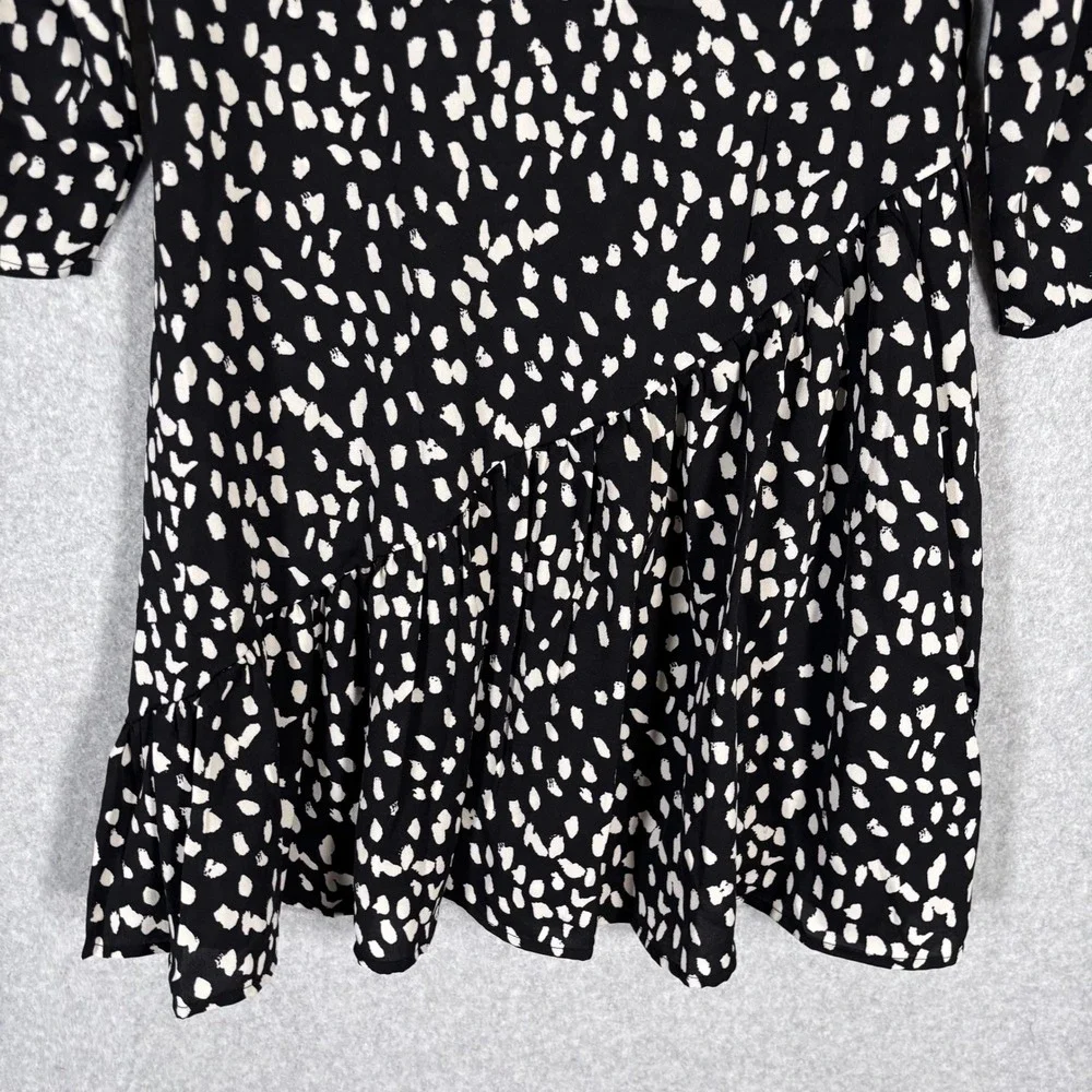 Hayden Girls Babydoll Dress Large Dalmatian Tiered Asymmetric Ruffles Flowy‎